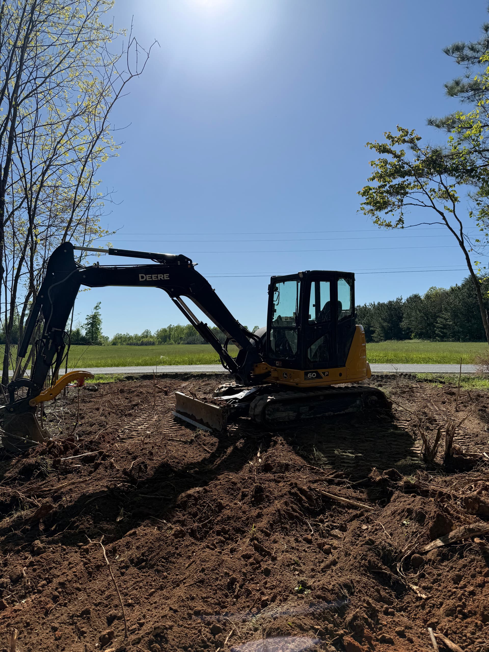 Wooded Land Cleared and Gravel Driveway Built for New Home Site image