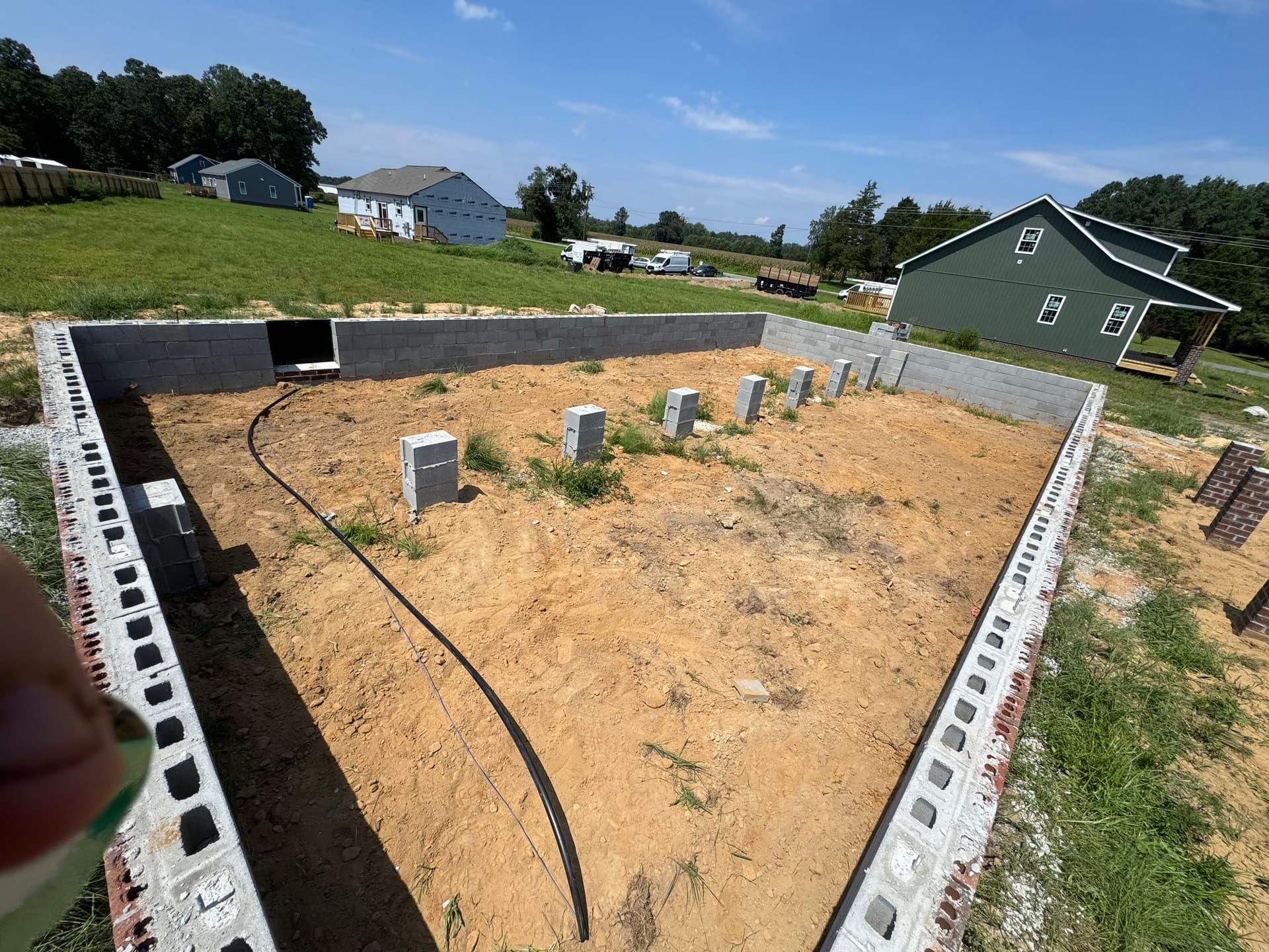 Foundation Backfill and Drain Tile on a New Home Build image