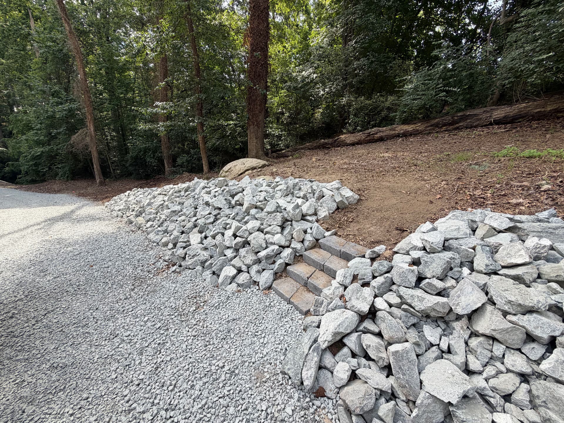 Gallery photos for Gravel Driveway and Rip Rap Erosion Control Done Right: Image #1