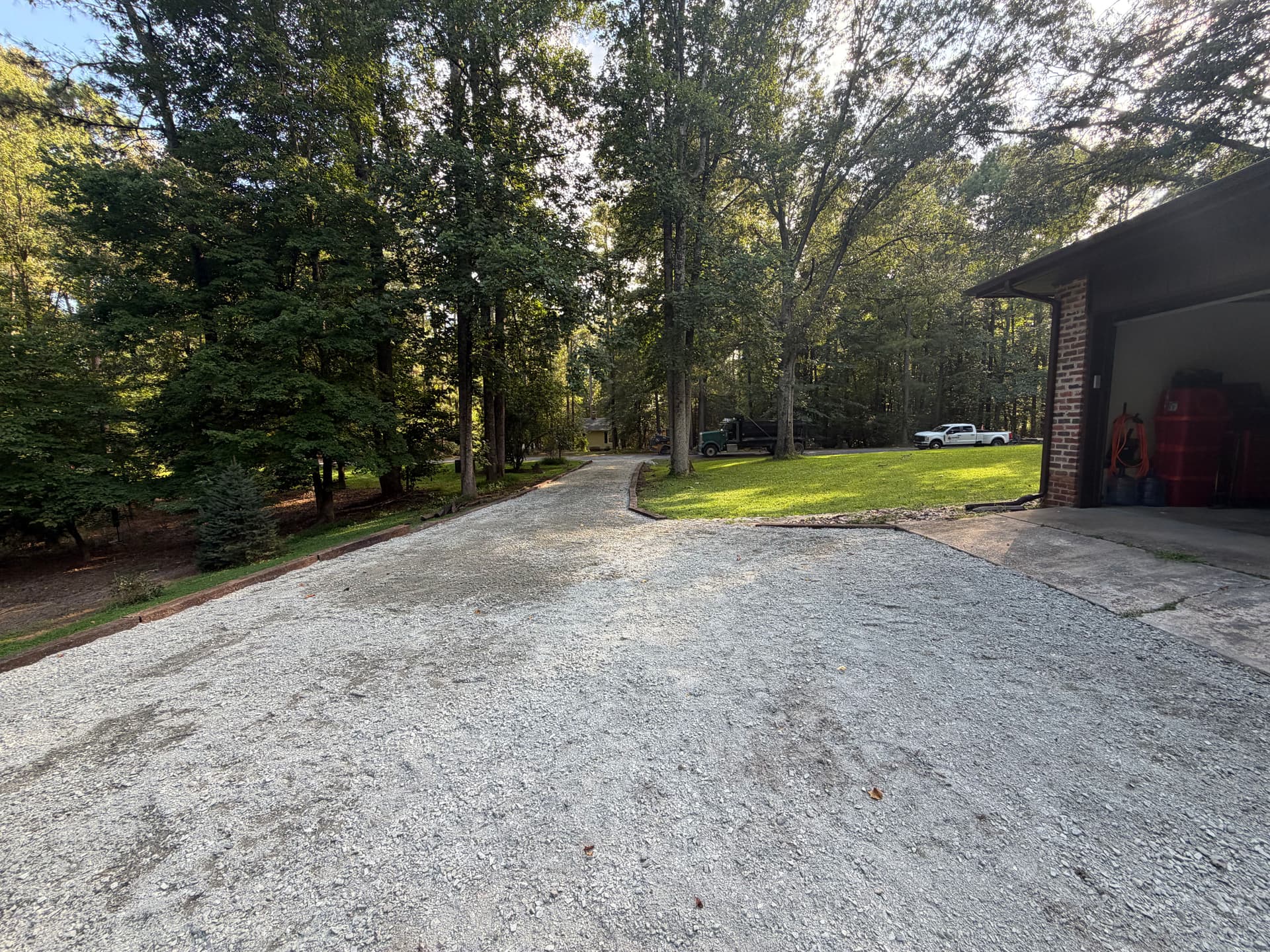 Gallery photos for Gravel Driveway Gets New Edging and Fresh Top Dressing: Image #1
